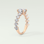 2.0 CT Round Cut Pave Lab Grown Diamond Engagement Ring