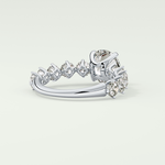 2.0 CT Round Cut Pave Lab Grown Diamond Engagement Ring