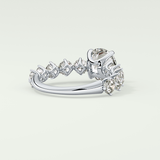 2.0 CT Round Cut Pave Lab Grown Diamond Engagement Ring