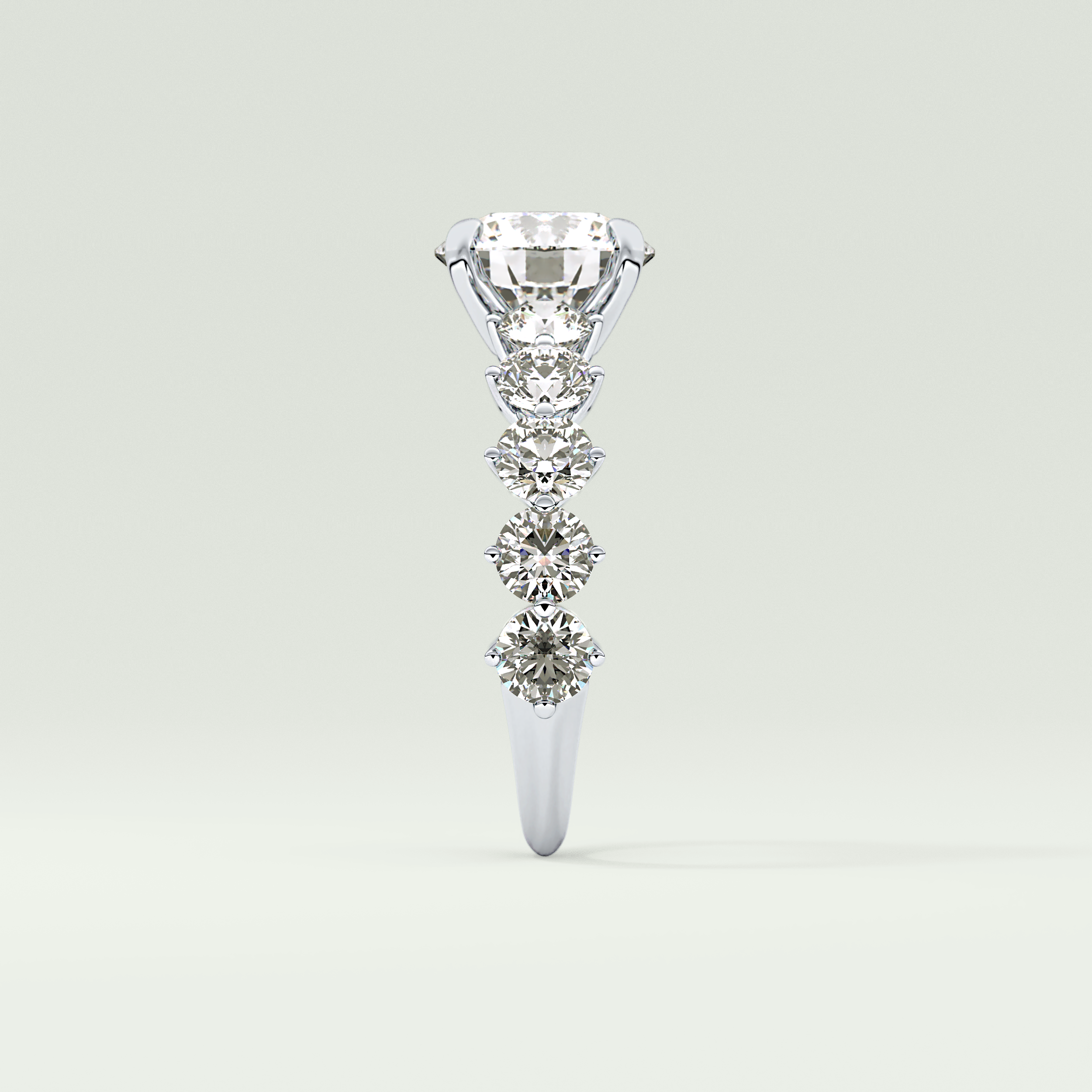 2.0 CT Round Cut Pave Lab Grown Diamond Engagement Ring