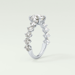 2.0 CT Round Cut Pave Lab Grown Diamond Engagement Ring