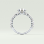 2.0 CT Round Cut Pave Lab Grown Diamond Engagement Ring