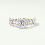 2.0 CT Radiant Cut Pave Lab-Grown Diamond Engagement Ring