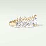 2.0 CT Radiant Cut Pave Moissanite Engagement Ring 3