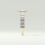 2.0 CT Radiant Cut Pave Moissanite Engagement Ring 4