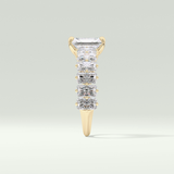 2.0 CT Radiant Cut Pave Moissanite Engagement Ring 4