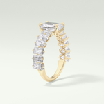 2.0 CT Radiant Cut Pave Moissanite Engagement Ring 5
