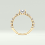 2.0 CT Radiant Cut Pave Moissanite Engagement Ring 6