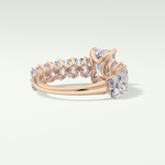 2.0 CT Radiant Cut Pave Moissanite Engagement Ring 8