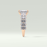 2.0 CT Radiant Cut Pave Lab-Grown Diamond Engagement Ring
