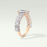 2.0 CT Radiant Cut Pave Moissanite Engagement Ring 11