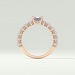 2.0 CT Radiant Cut Pave Lab-Grown Diamond Engagement Ring