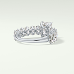 2.0 CT Radiant Cut Pave Moissanite Engagement Ring 14