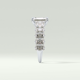 2.0 CT Radiant Cut Pave Lab-Grown Diamond Engagement Ring