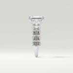 2.0 CT Radiant Cut Pave Moissanite Engagement Ring 16