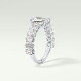 2.0 CT Radiant Cut Pave Moissanite Engagement Ring 17