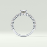 2.0 CT Radiant Cut Pave Lab-Grown Diamond Engagement Ring