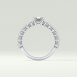 2.0 CT Radiant Cut Pave Moissanite Engagement Ring 18