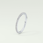 0.5 TCW Round Shaped Moissanite Wedding Band