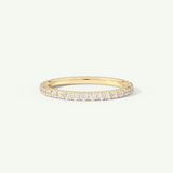 0.74 TCW Round Shaped Moissanite Full Eternity Wedding Band