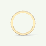 0.74 TCW Round Shaped Moissanite Full Eternity Wedding Band