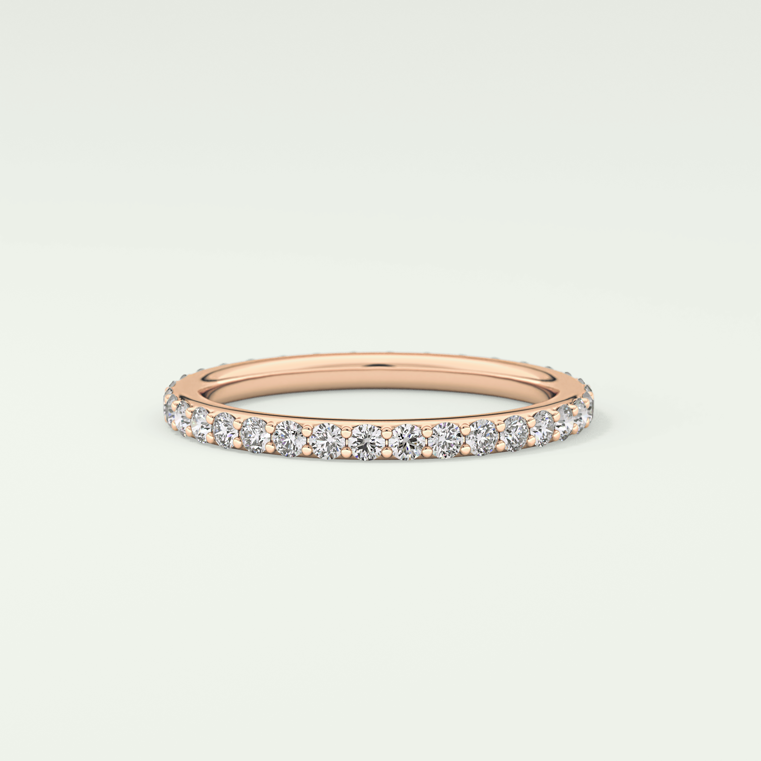 0.74 TCW Round Shaped Lab Grown Diamond Wedding Band
