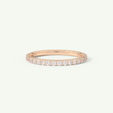 0.74 TCW Round Cut Lab-Grown Diamond Full Eternity Wedding Band