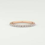0.74 TCW Round Shaped Lab Grown Diamond Wedding Band