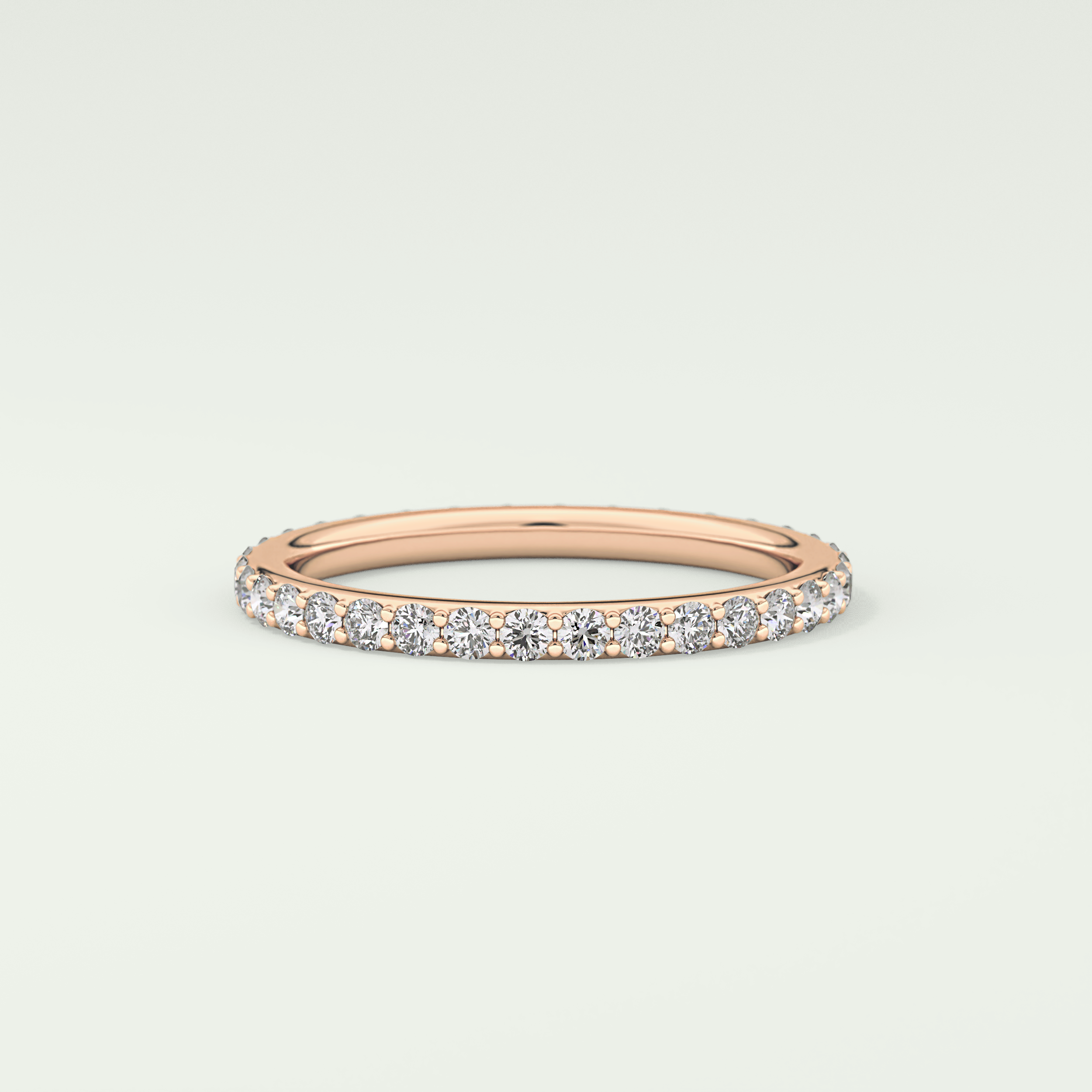 0.74 TCW Round Shaped Lab Grown Diamond Wedding Band
