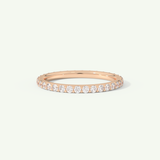 0.74 TCW Round Cut Lab-Grown Diamond Full Eternity Wedding Band