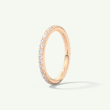 0.74 TCW Round Cut Lab-Grown Diamond Full Eternity Wedding Band