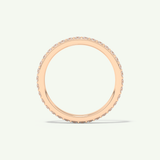 0.74 TCW Round Cut Lab-Grown Diamond Full Eternity Wedding Band
