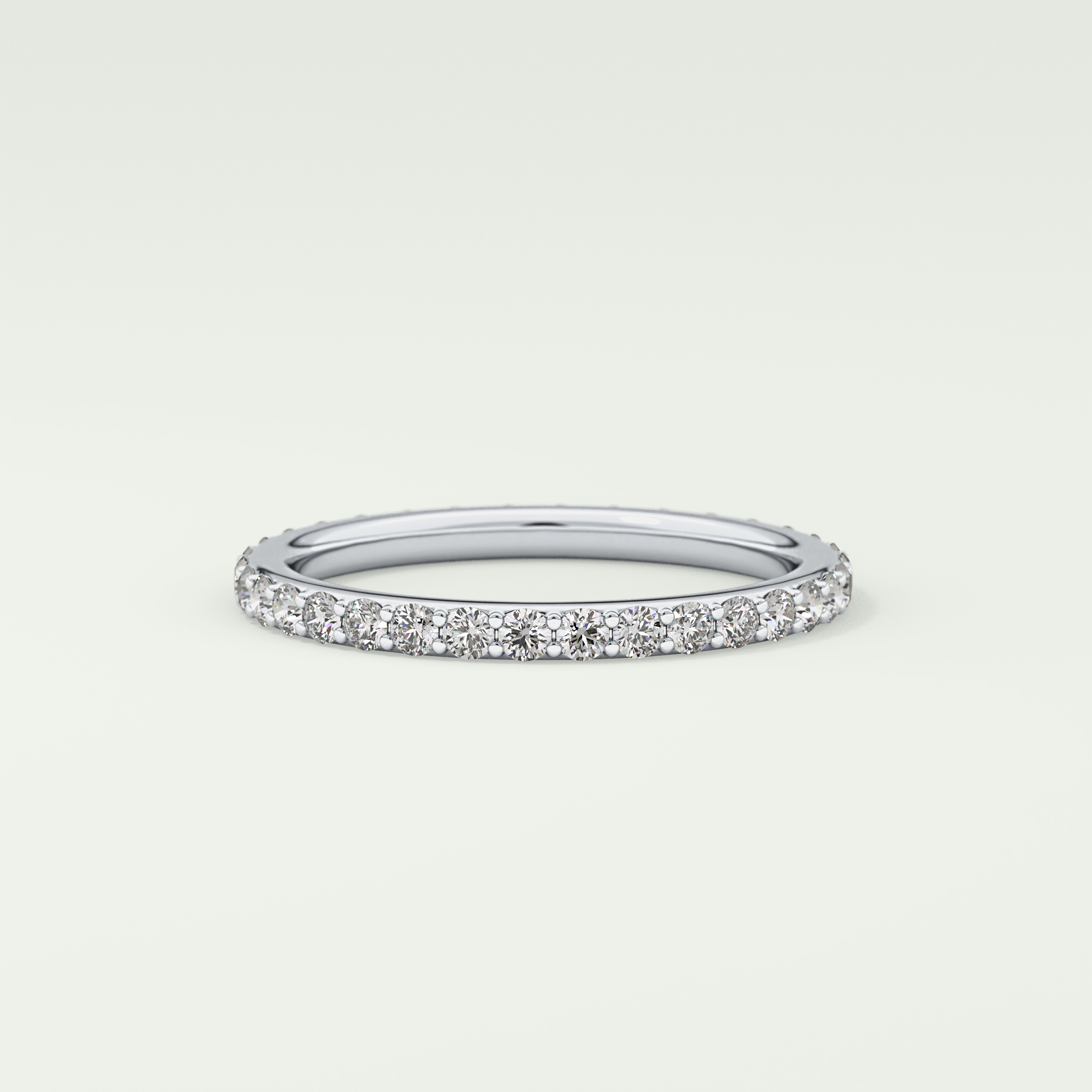 0.74 TCW Round Shaped Lab Grown Diamond Wedding Band