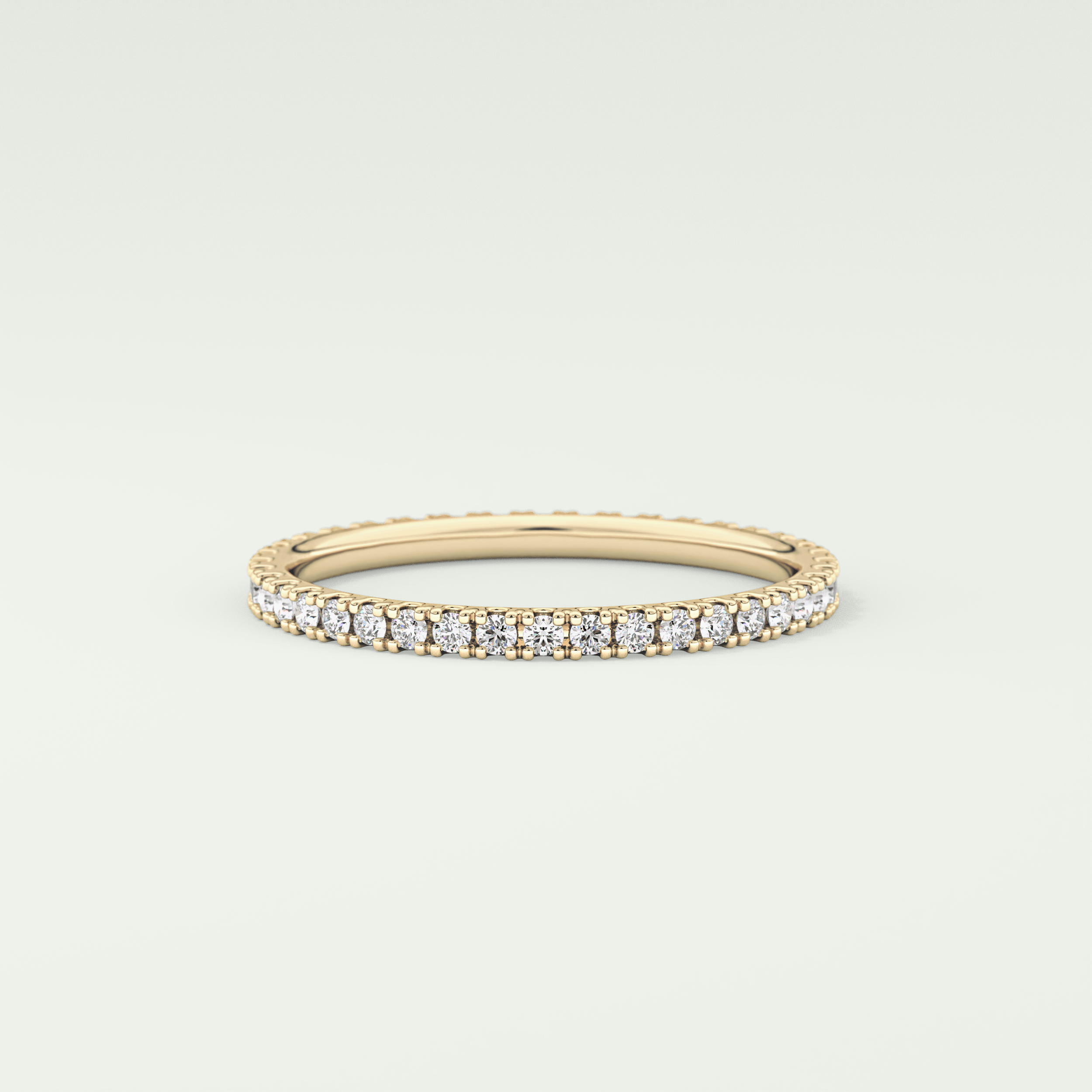 0.36 TCW Round Shaped Lab Grown Diamond Wedding Band