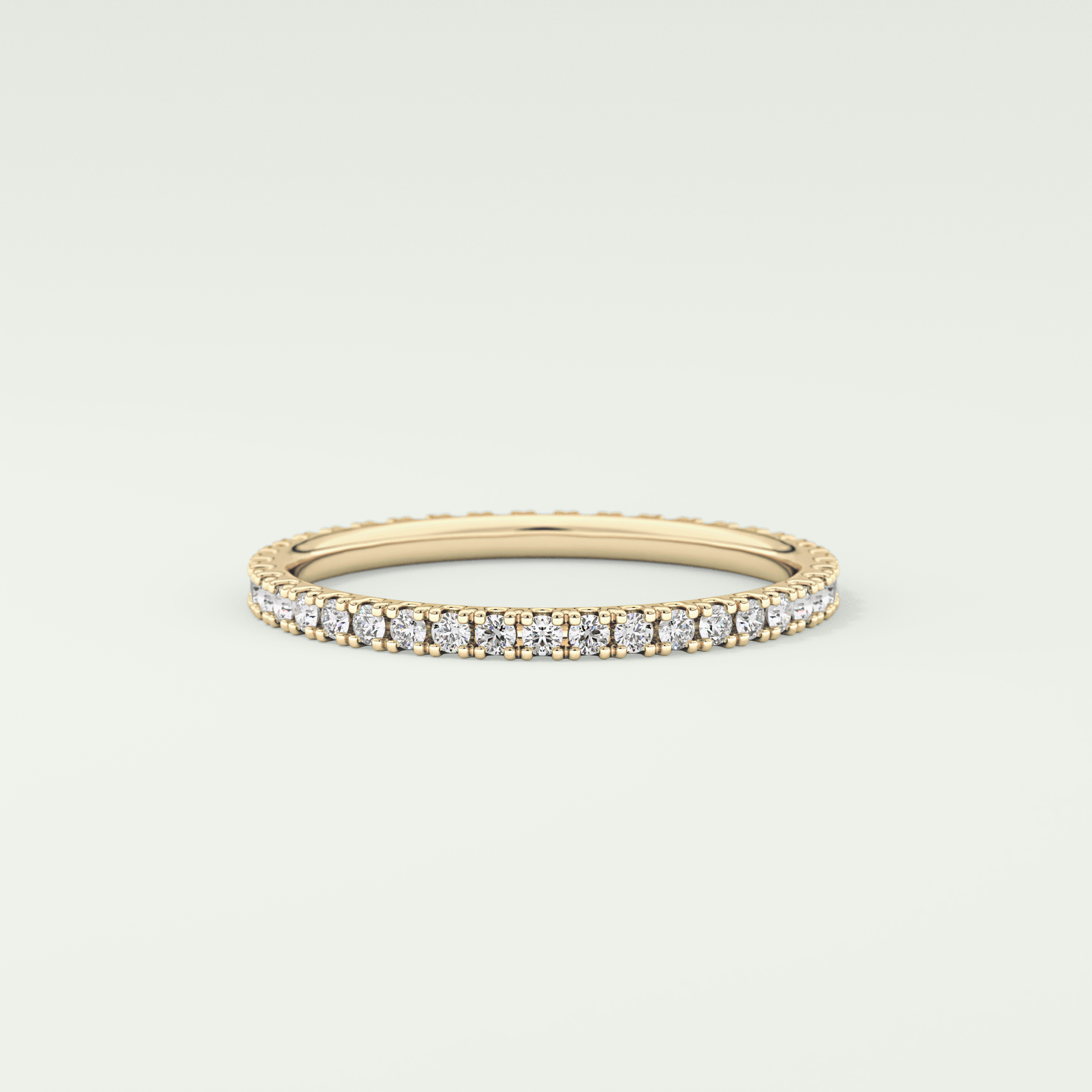 0.36 TCW Round Shaped Lab Grown Diamond Wedding Band