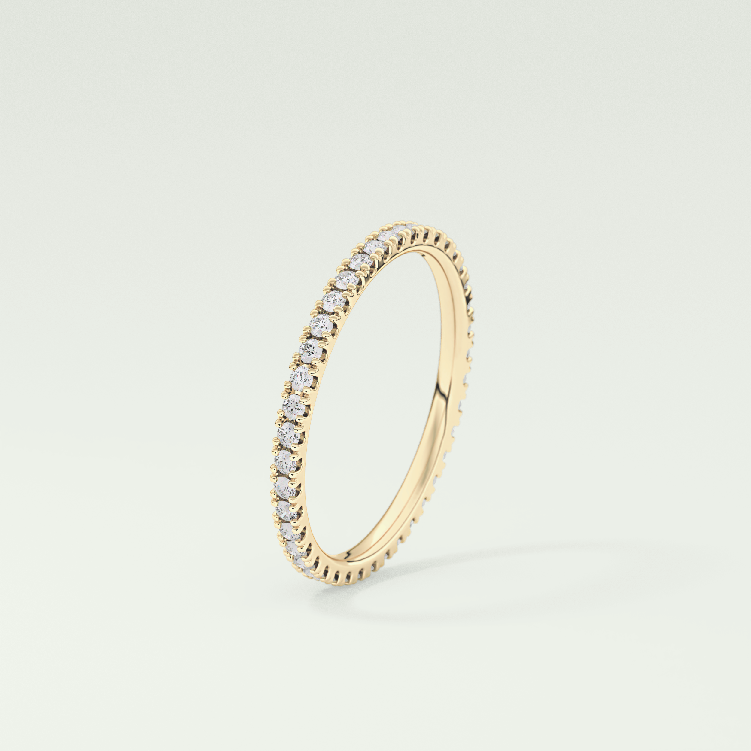 0.36 TCW Round Shaped Lab Grown Diamond Wedding Band