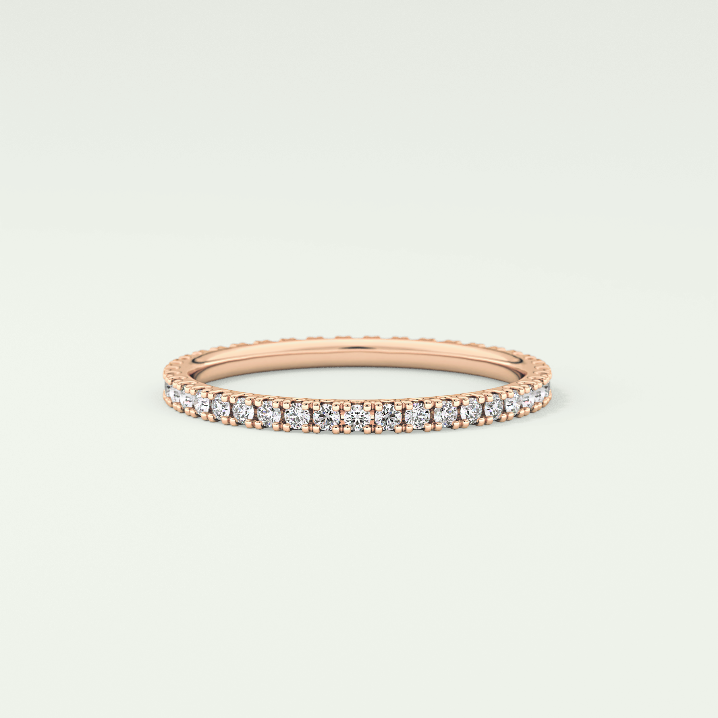 0.36 TCW Round Shaped Moissanite Wedding Band