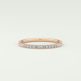 0.36 TCW Round Shaped Lab Grown Diamond Wedding Band