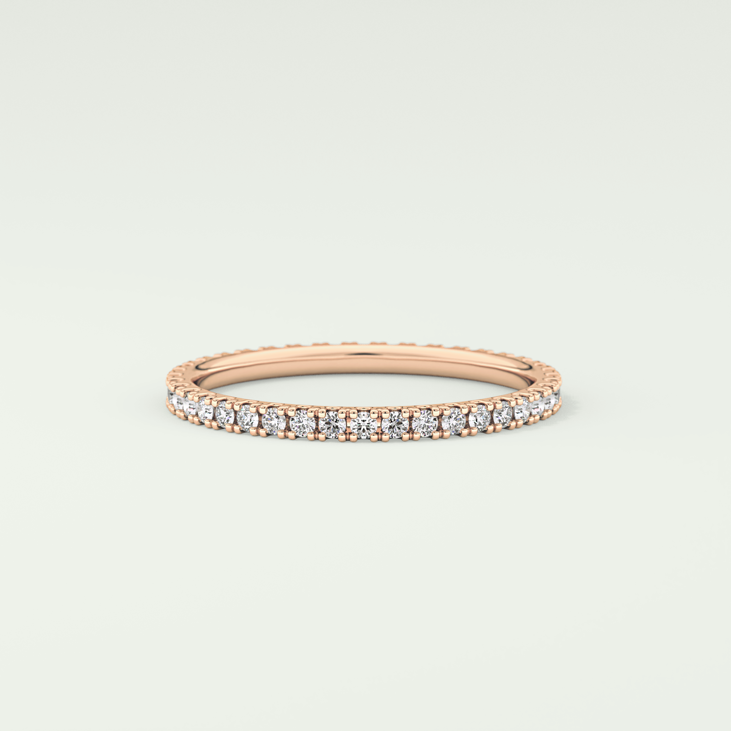0.36 TCW Round Shaped Lab Grown Diamond Wedding Band