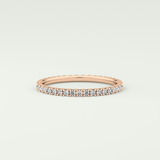 0.36 TCW Round Shaped Lab Grown Diamond Wedding Band