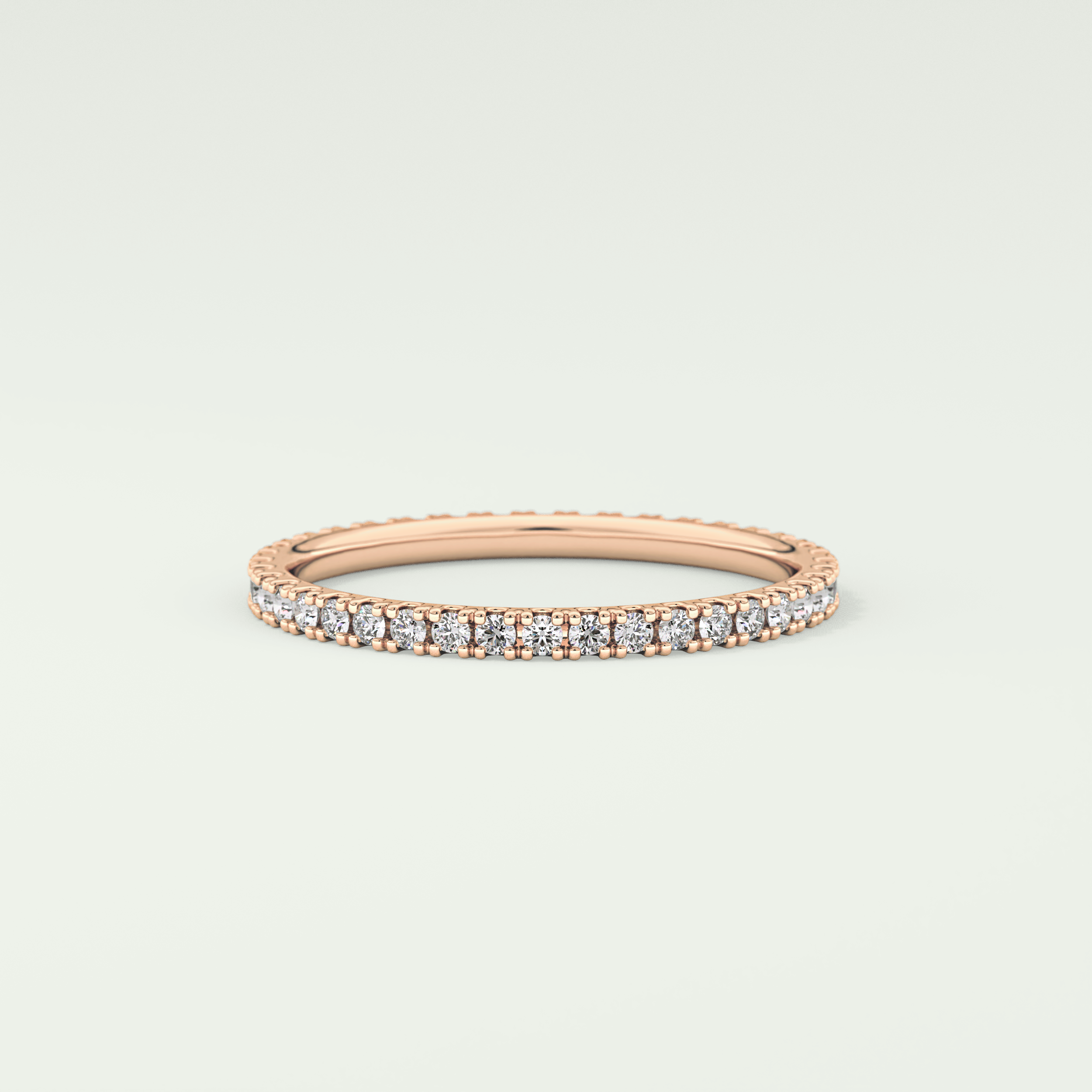 0.36 TCW Round Shaped Lab Grown Diamond Wedding Band