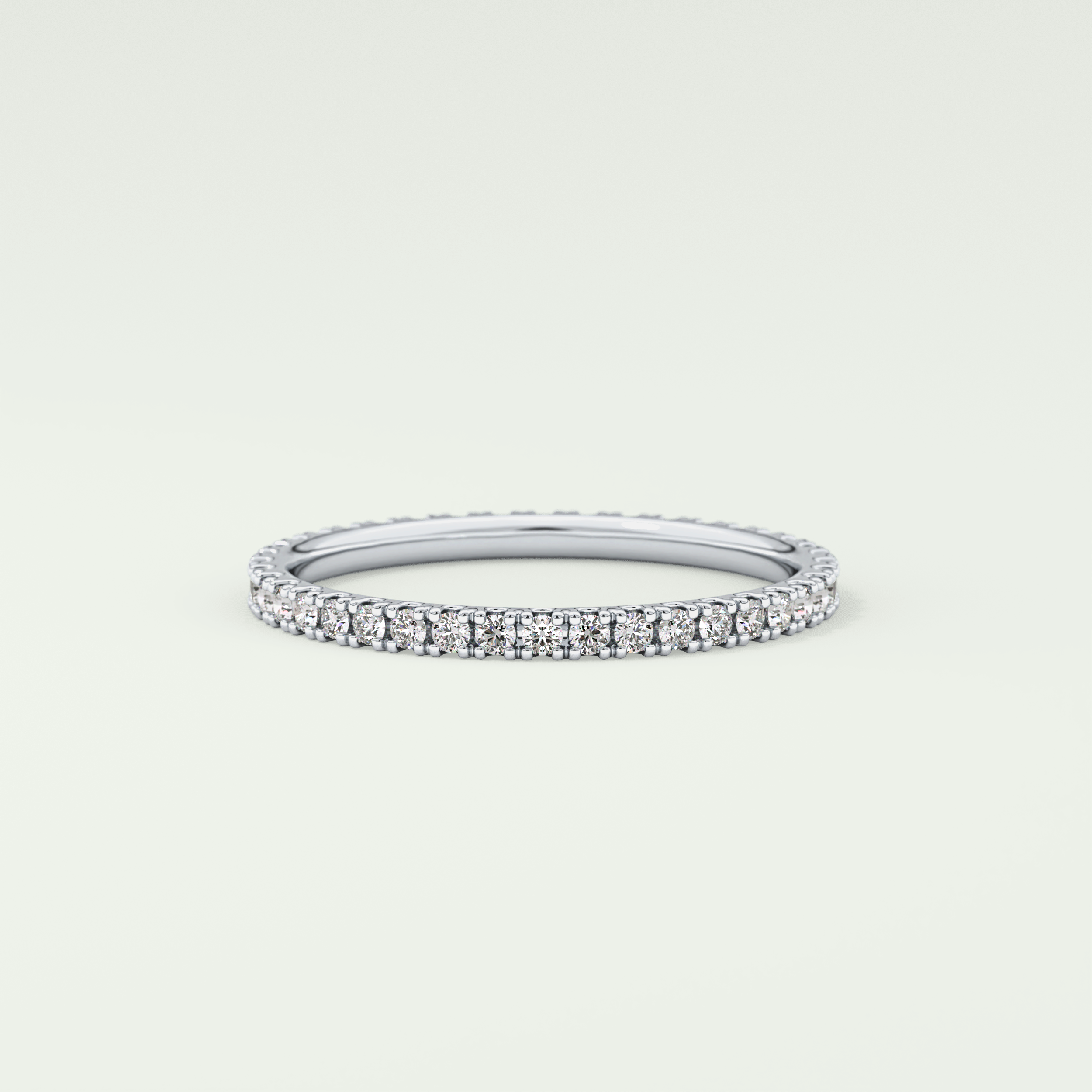 0.36 TCW Round Shaped Lab Grown Diamond Wedding Band
