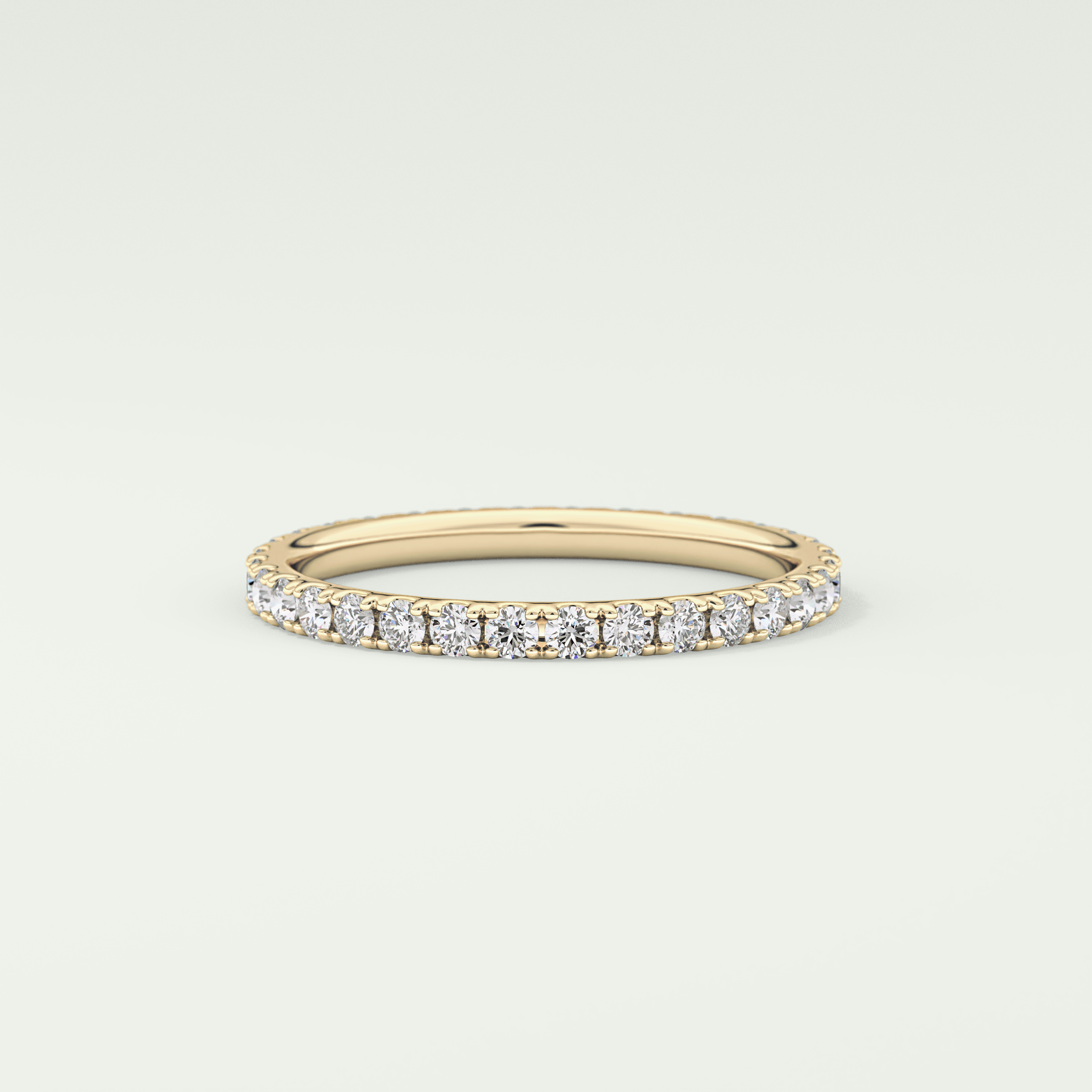 0.74 TCW Round Shaped Lab Grown Diamond Wedding Band