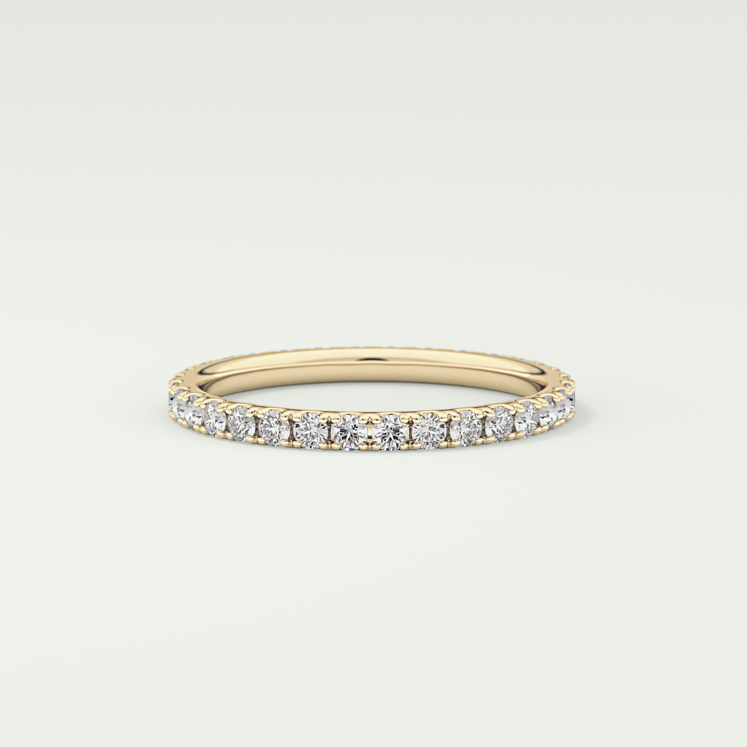 0.74 TCW Round Shaped Lab Grown Diamond Wedding Band