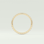 0.74 TCW Round Shaped Moissanite Wedding Band