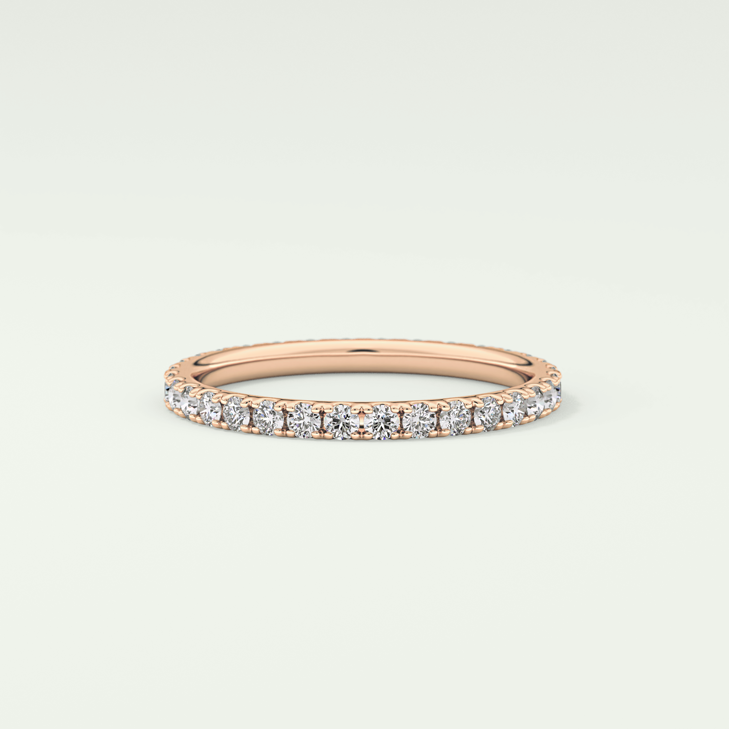 0.74 TCW Round Shaped Lab Grown Diamond Wedding Band