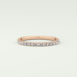 0.74 TCW Round Shaped Lab Grown Diamond Wedding Band