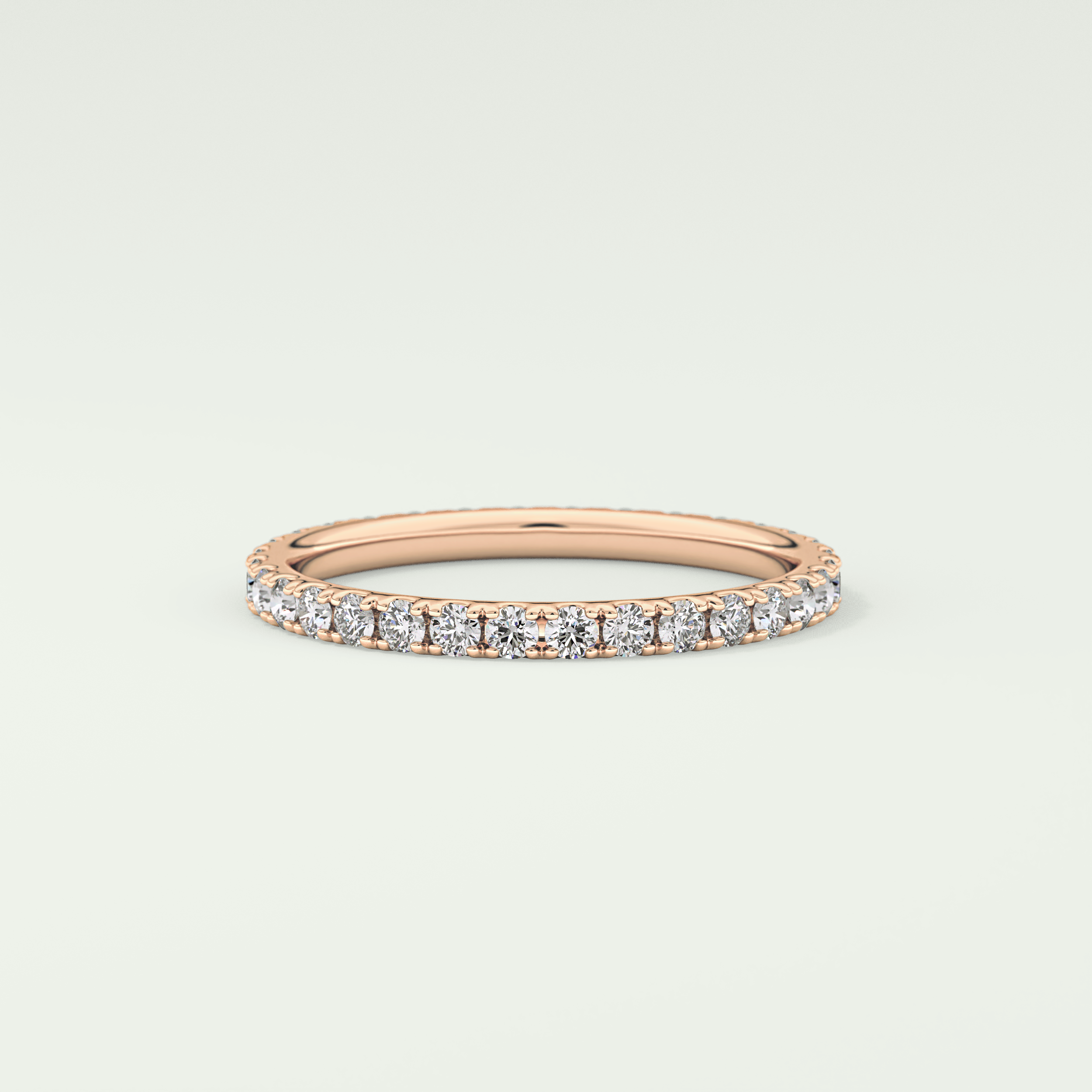 0.74 TCW Round Shaped Lab Grown Diamond Wedding Band