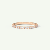 0.74 TCW Round Cut Lab-Grown Diamond Full Eternity Wedding Band