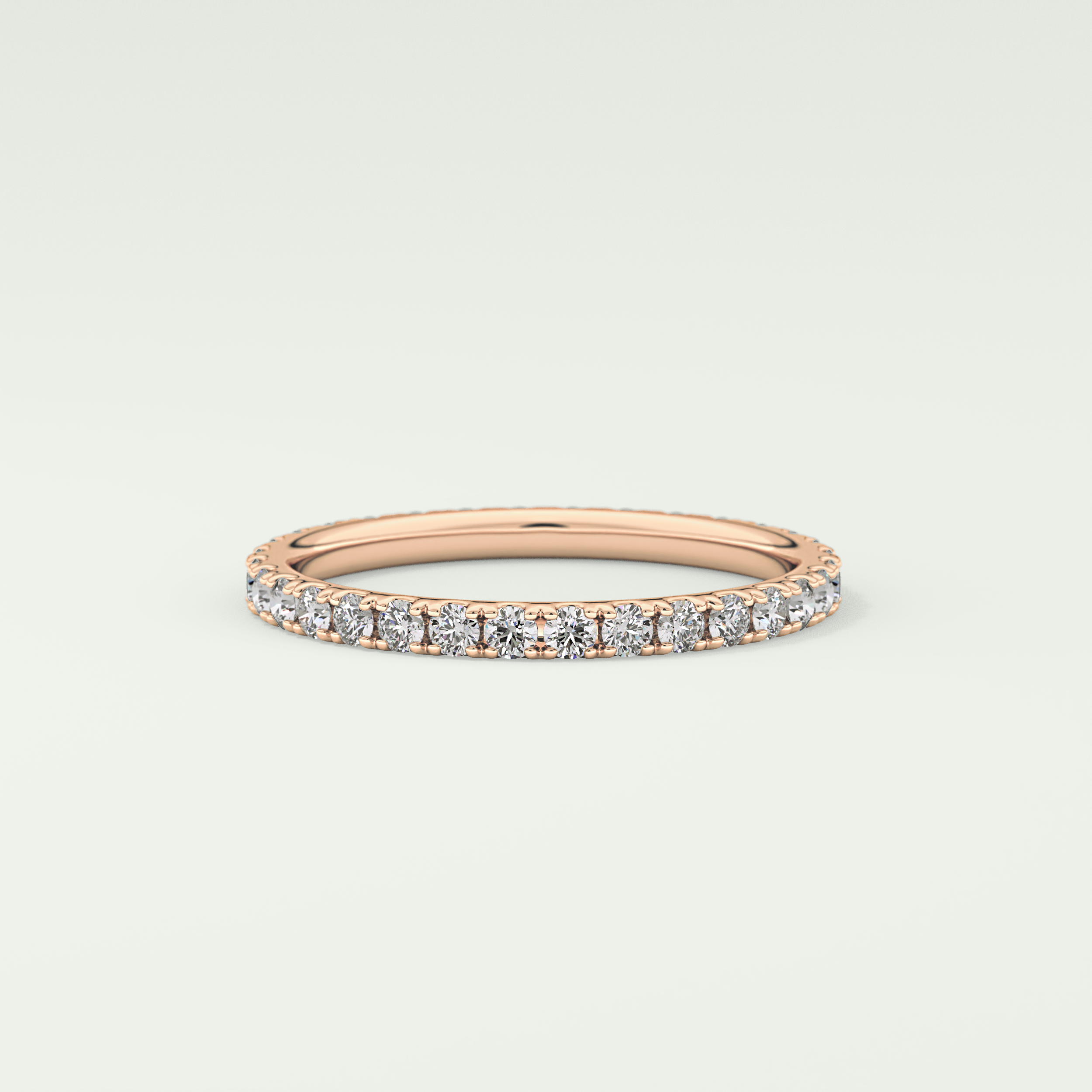 0.74 TCW Round Shaped Lab Grown Diamond Wedding Band